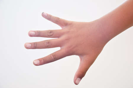 children hand and dirty nailの写真素材