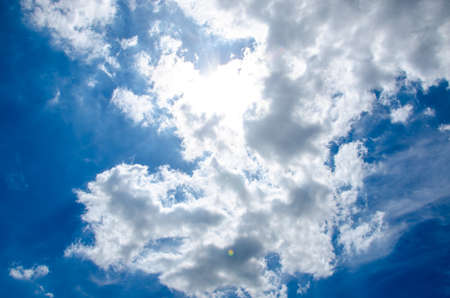 white cloud and blue skyの写真素材