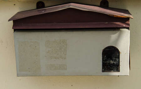 old metal letter box for messageの写真素材