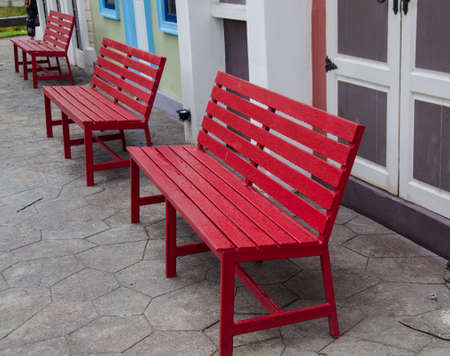 empty bence for relax and restの写真素材