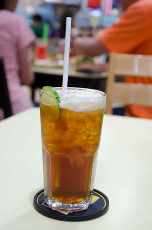 lemon ice tea for refresh and healthy drinkの写真素材