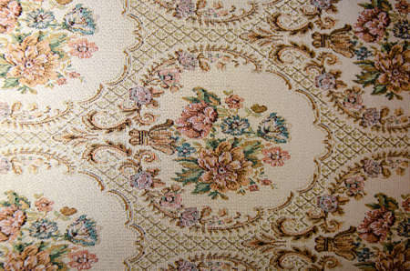 old vintage flower leather backgroundの写真素材