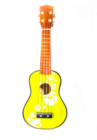 Ukulele guitar on white background