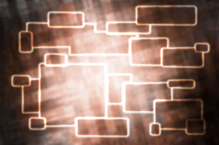 abstract orange  on wood  texture background with digital mosaic styleの写真素材