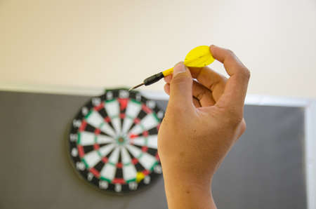 hand for dart compettitionの写真素材