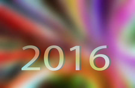 abstract  multicolor  color background with year 2016の写真素材