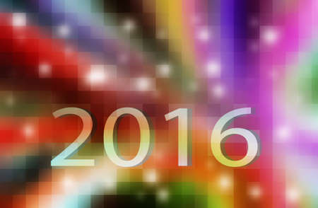 abstract  multicolor  color background with year 2016の写真素材
