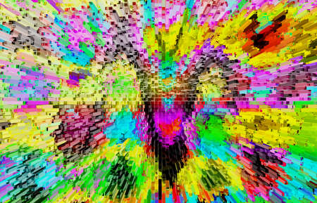abstract multicolor background with motion block blur
