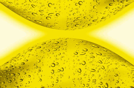 abstract yellow  color  background   with drop waterの写真素材
