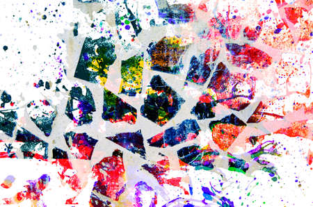 abstract  rock texture background with multicolor graffitiの写真素材