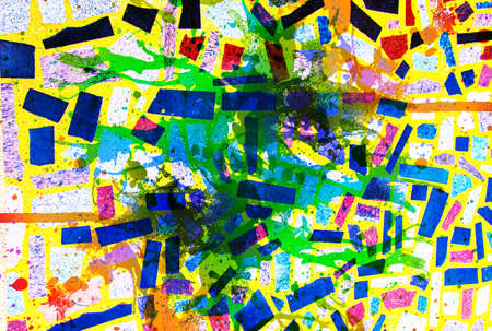 marble rock wall texture background with multicolorの写真素材