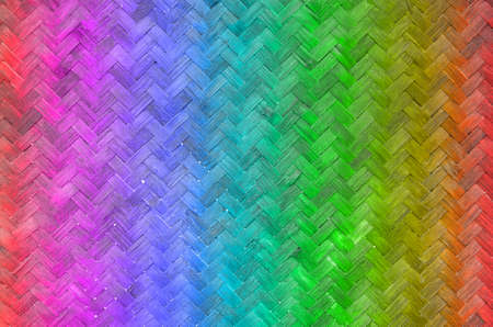 bamboo wall texture background with multicolorの写真素材