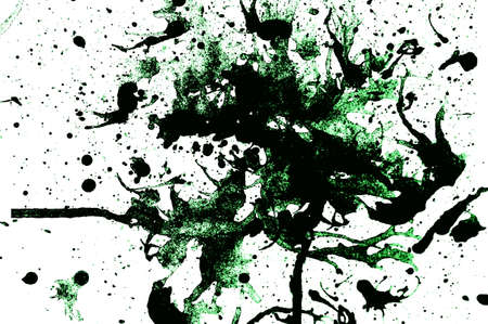 abstract green color from splash water color for background templateの写真素材