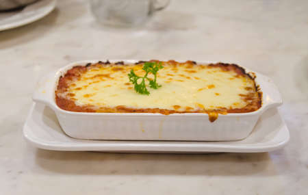 lasagna with spinach for healthy eatingの写真素材