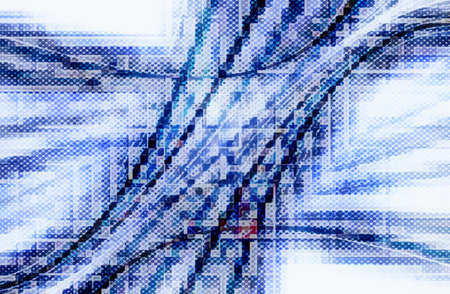 abstract blue  background  and digital wave with motion blur