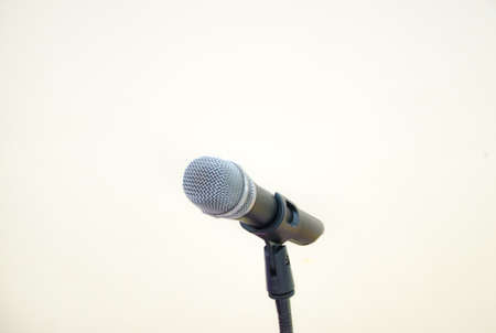 wireless microphone on white backgroundの写真素材