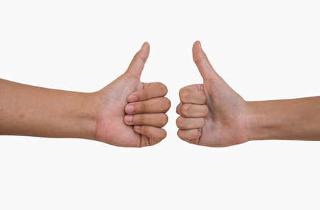 thumb for positive concept on white backgroundの写真素材