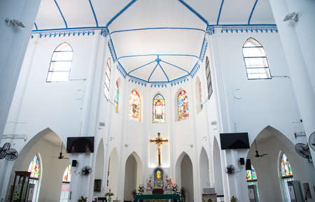 MALACCA, MALAYSIA, october 14, 2019  church of Saint Francis Xavier  in Malacca heritage city  of Malaysiaのeditorial素材