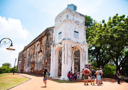 MALACCA, MALAYSIA, october 14, 2019  Identical tourist travel in old church  in Malacca heritage city  of Malaysiaのeditorial素材