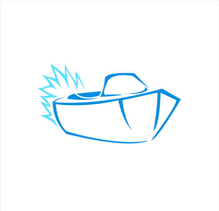 ship logo of boat cruise and cargo transportation for travel company of sailingのイラスト素材