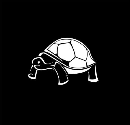 animal logo of ocean turtle and tortoise silhouette for symbol and emblemのイラスト素材