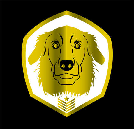 dog vector of puppy logo with background of cartoon petのイラスト素材