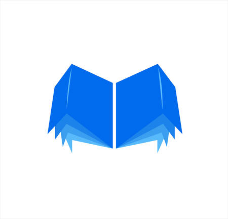 book vector logo of education and university for intelligent library and schoolのイラスト素材