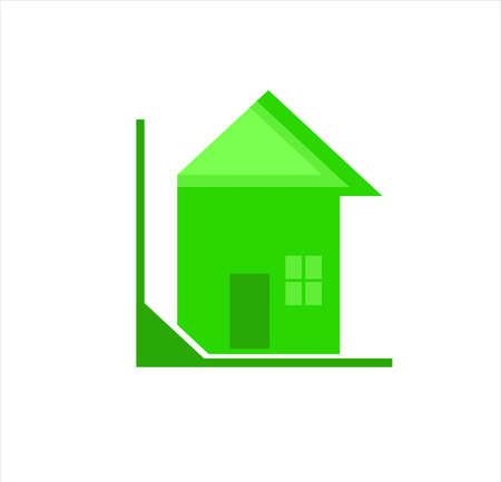 house logo with property vector of building cottage and architecture estate for businessのイラスト素材