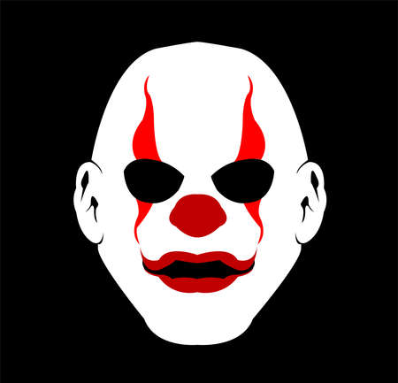 mask logo vector of clown masquerade in disguise character for carnival joker and theater fashionのイラスト素材