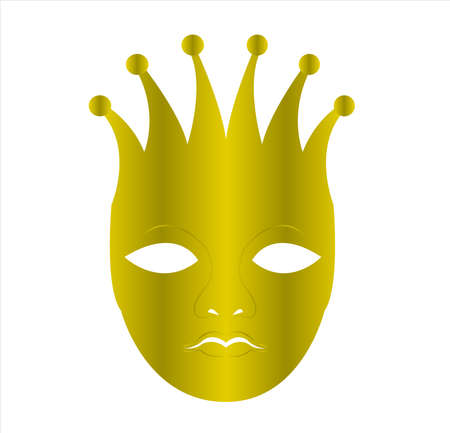 mask logo vector of face masquerade in disguise character for carnival cosmetic and theater fashionのイラスト素材
