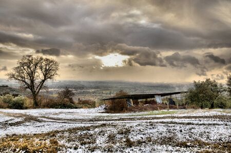 Winter time in the countryの写真素材