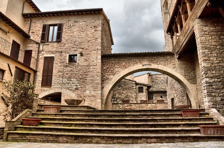 Spello is a medieval village in umbriaの写真素材