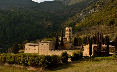 Saint Peter Abbey in Ferentilloの写真素材