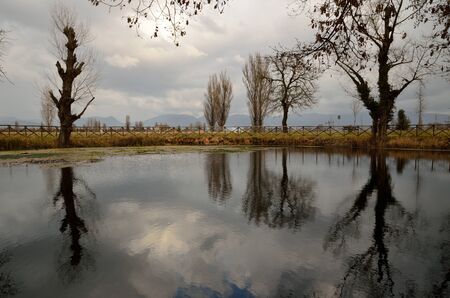 The Aiso lake in Umbriaの写真素材