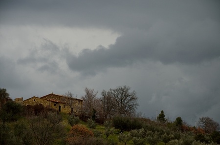 Abandoned house in the umbria regionの写真素材