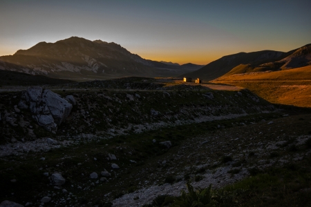 Campo Imperatore sunriseの写真素材