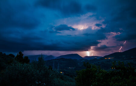 Strong thunderstorm night in Umbria