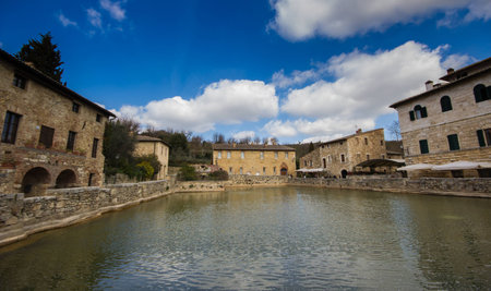 Bagno Vignoni (Tuscany, Italy)の写真素材