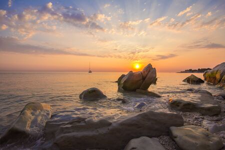 Sunrise over the Seaの写真素材