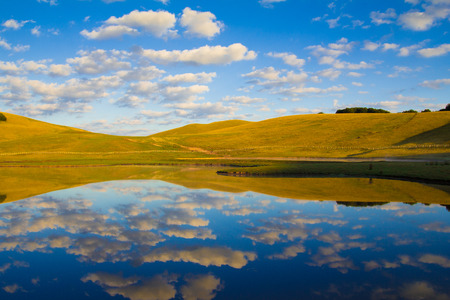 Panoramic view of Pantani di Accumoli in Lazioの写真素材