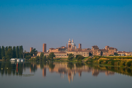 Beautiful view of Mantua in Lombardy, city of art.のeditorial素材