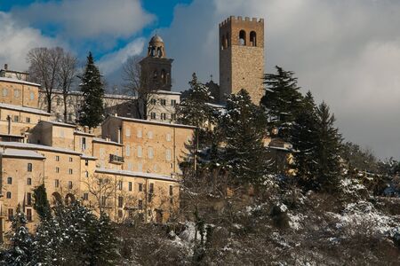 Nocera Umbra is a medieval italian village in the umbria regionのeditorial素材