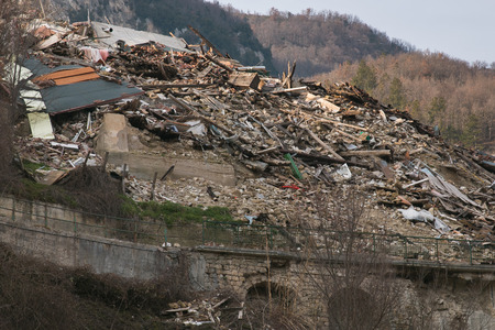 Big landslide created by earthquake of Amatrice