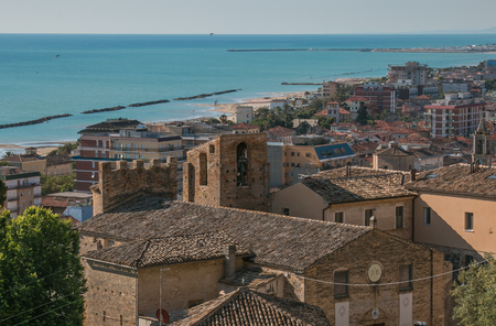 Summer vacation on the sea of Marche regionのeditorial素材