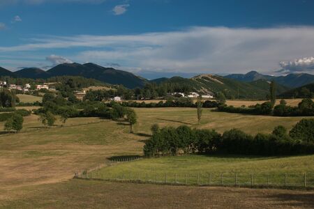 View of Umbria countryside near Monteleone di Spoletoの写真素材