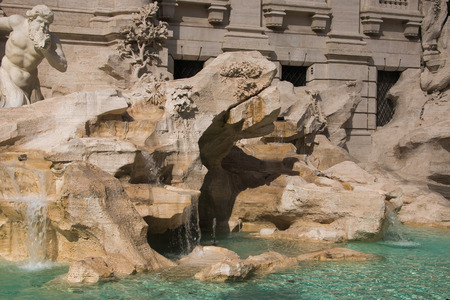 Detail of Trevi fountain in the center of Romeのeditorial素材