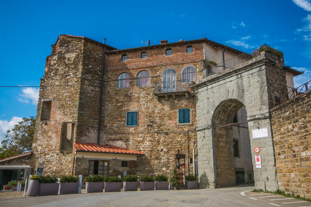 POPPI, TUSCANY - OCTOBER 7, 2019: Poppi, located in the lovely valley of Casentino (at 475 above the sea level), between the cities of Arezzo and Florence, nowadays is part of the National Park of Foreste Casentinesi.のeditorial素材