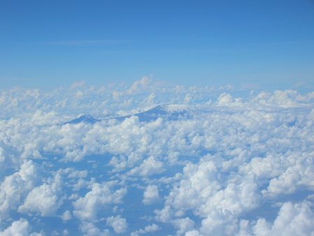 Mount Kilimanjaro From the airの写真素材