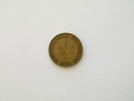 Ten pfennig coinの写真素材