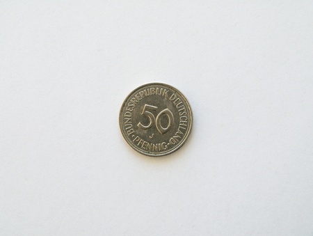 Fifty pfennig coinの写真素材